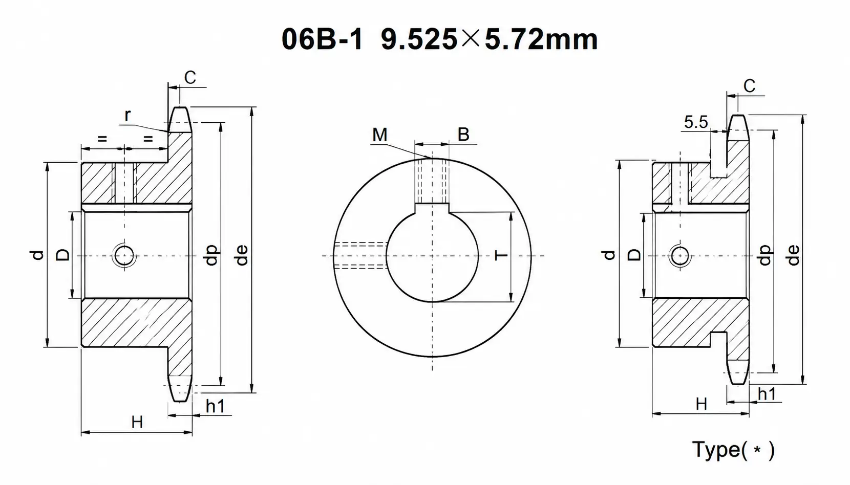 Finished-Bore-Sprockets-dimension-1