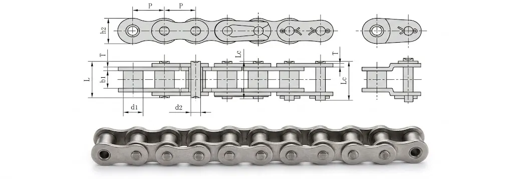 Stainless-steel-short-pitch-roller-chains-dimension-1